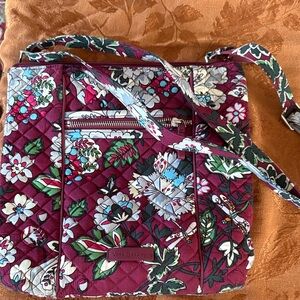 Vera Bradley Burgundy Floral Crossbody Bag